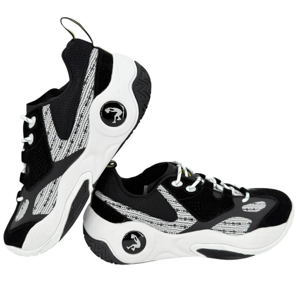 Shaq Men's Basketball RAQ Low Black White Sneakers Size 10.5‎ AQ95009MBW NWOB